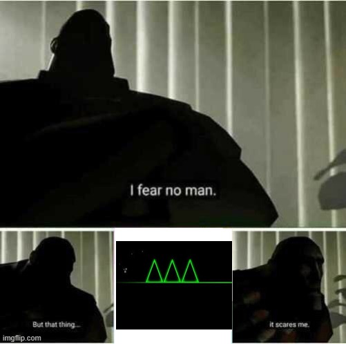 Ah yes, the dreaded triple spike | image tagged in i fear no man | made w/ Imgflip meme maker