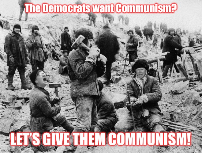 The Democrats in the Gulag | The Democrats want Communism? LET’S GIVE THEM COMMUNISM! | image tagged in joe biden,kamala harris,liberals,democrats | made w/ Imgflip meme maker