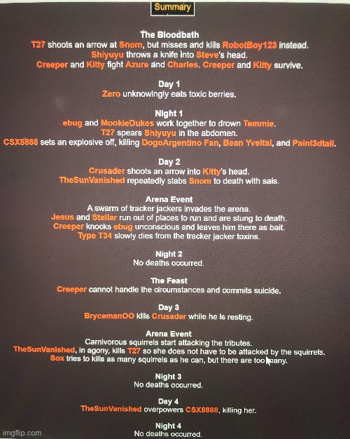 Everyone’s deaths (1) | made w/ Imgflip meme maker