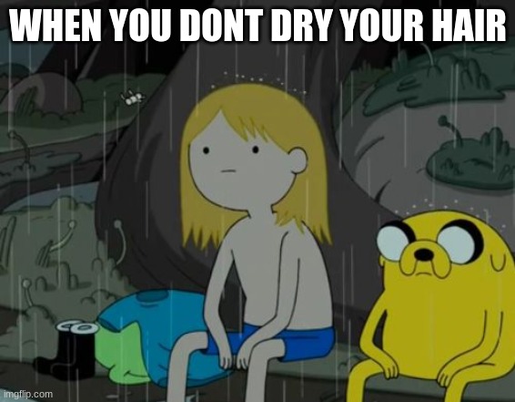 Life Sucks | WHEN YOU DONT DRY YOUR HAIR | image tagged in memes,life sucks | made w/ Imgflip meme maker