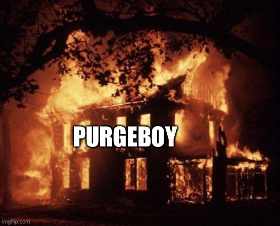 Burning House | PURGEBOY | image tagged in burning house | made w/ Imgflip meme maker