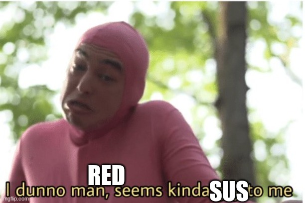 I dunno man seems kinda gay to me | RED SUS | image tagged in i dunno man seems kinda gay to me | made w/ Imgflip meme maker