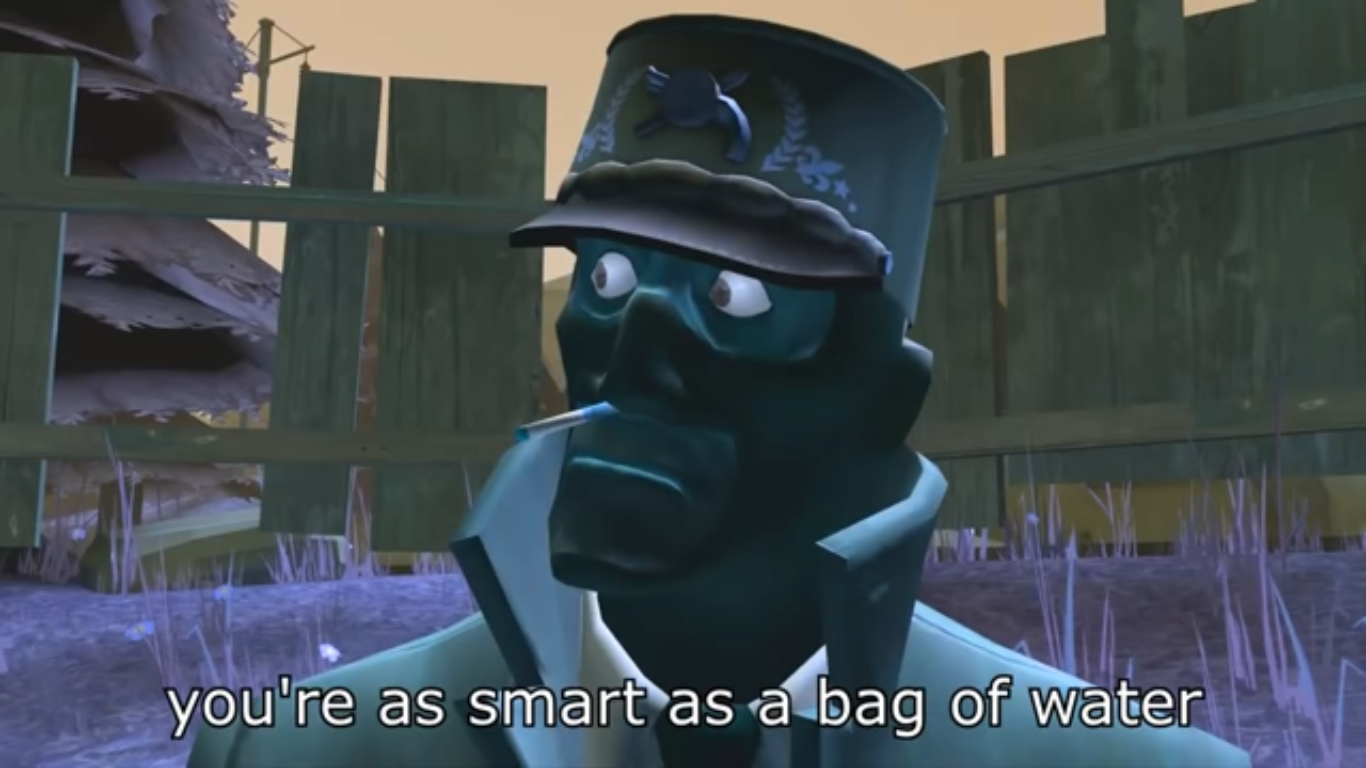 High Quality You are as smart aas a bag of water Blank Meme Template