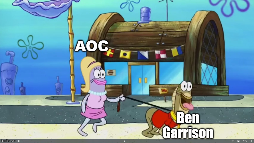 Ben Garrison is thirsty for AOC | AOC; Ben Garrison | image tagged in this town accepts pets,aoc,politics,political meme | made w/ Imgflip meme maker