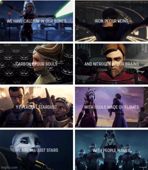 This gave me the chills | image tagged in 93 percent stardust clone wars | made w/ Imgflip meme maker