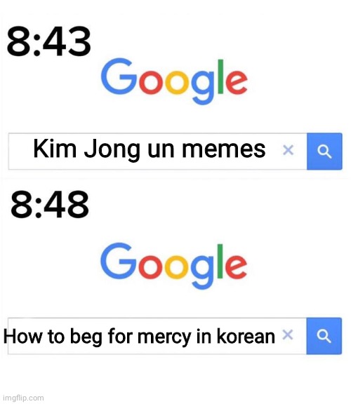 I'm not trying to be racist, you might have seen the original meme | Kim Jong un memes; How to beg for mercy in korean | image tagged in google before after | made w/ Imgflip meme maker