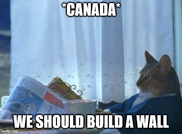 Canada 2021 | *CANADA*; WE SHOULD BUILD A WALL | image tagged in memes,i should buy a boat cat | made w/ Imgflip meme maker