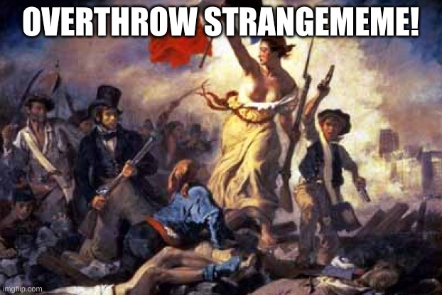 for the vanguard party! | OVERTHROW STRANGEMEME! | image tagged in french revolution | made w/ Imgflip meme maker