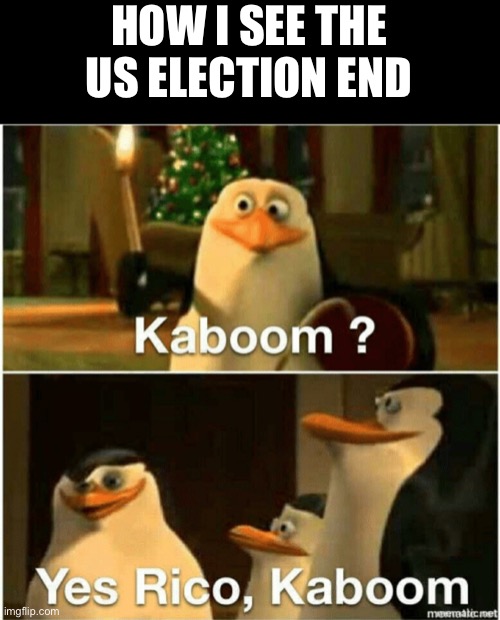 Kaboom? Yes Rico, Kaboom. | HOW I SEE THE US ELECTION END | image tagged in kaboom yes rico kaboom | made w/ Imgflip meme maker