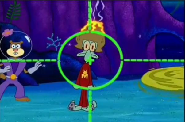 High Quality Target Squidward instead of Sandy Blank Meme Template