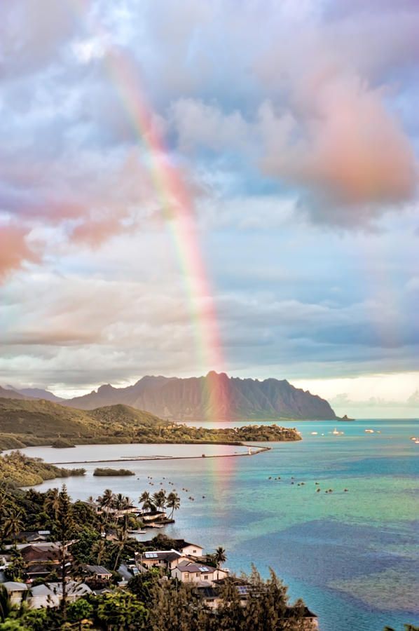 Rainbow sunrise Blank Meme Template