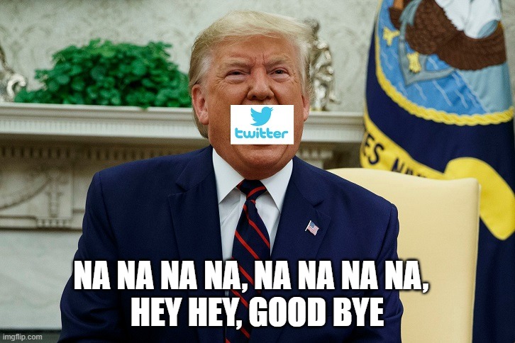 NO MORE STUPID TWEETS! | NA NA NA NA, NA NA NA NA,  
HEY HEY, GOOD BYE | image tagged in twitter tweeter,shut up,ignore the psycho,good bye and good riddance,asshole | made w/ Imgflip meme maker