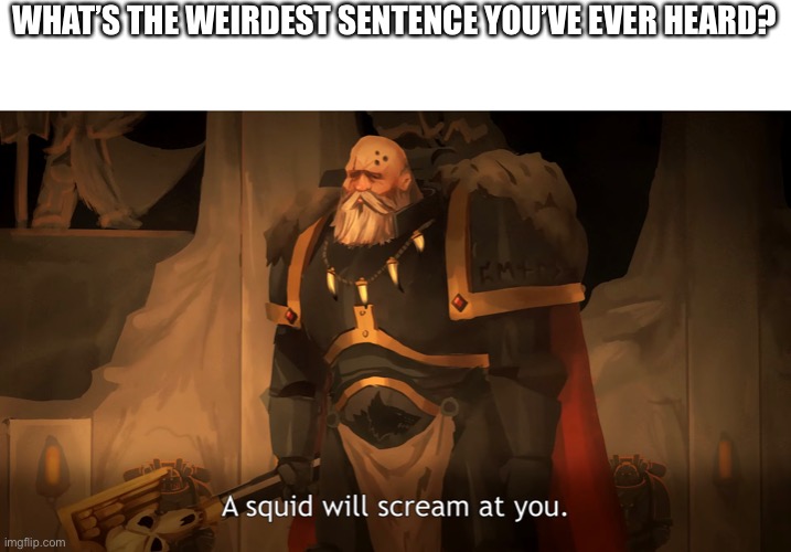 WHAT’S THE WEIRDEST SENTENCE YOU’VE EVER HEARD? | made w/ Imgflip meme maker