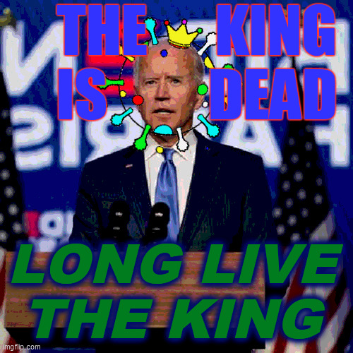 Meet. The. NEW. Boss. | THE      KING
IS         DEAD; LONG LIVE
THE KING | image tagged in wont get fooled again,2020 sucks,same as the old boss,doctor who,doctor in the tardis,king covid | made w/ Imgflip meme maker