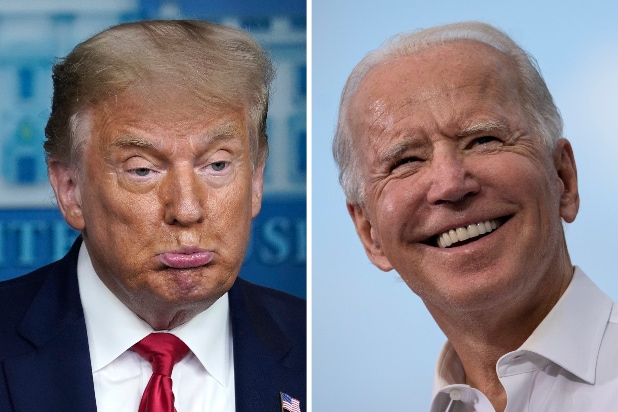 High Quality Sad trump happy biden Blank Meme Template