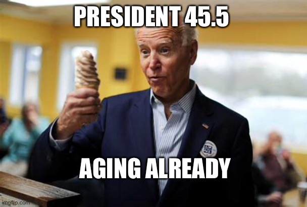 Not official, if it is Trump 2024. | PRESIDENT 45.5; AGING ALREADY | image tagged in biden,voter fraud | made w/ Imgflip meme maker