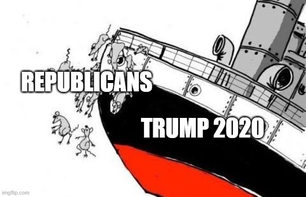 You can tell that some are already preparing... | REPUBLICANS; TRUMP 2020 | image tagged in rats jumping ship | made w/ Imgflip meme maker