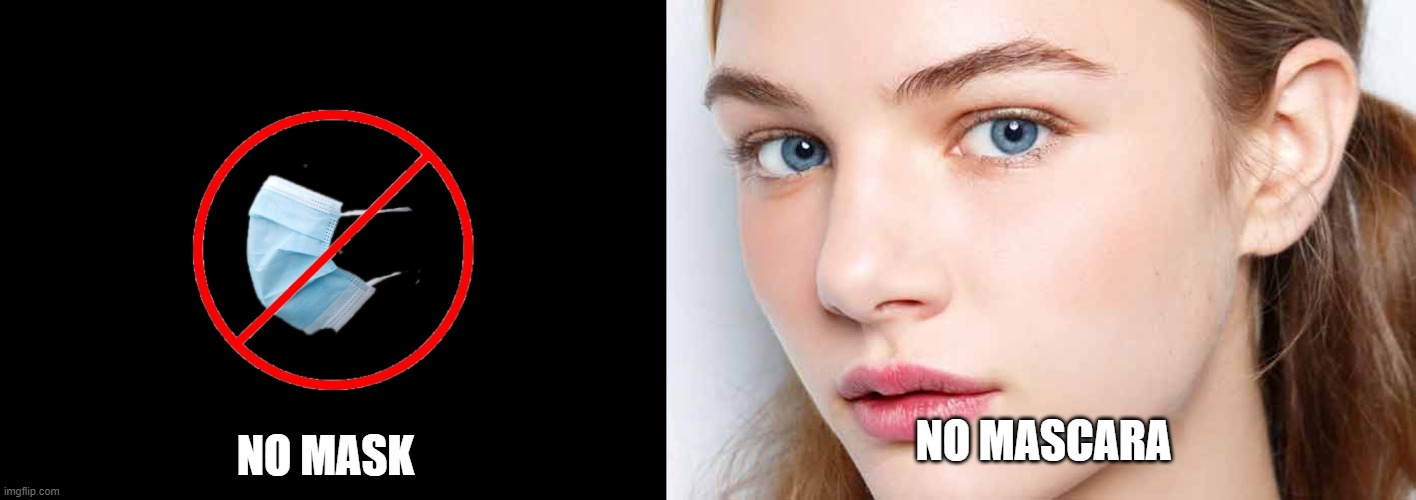 Picture This | NO MASCARA; NO MASK | image tagged in no mask | made w/ Imgflip meme maker