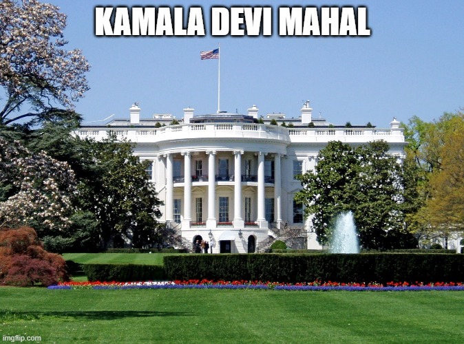 Kamala Devi Mahal | KAMALA DEVI MAHAL | image tagged in white house | made w/ Imgflip meme maker