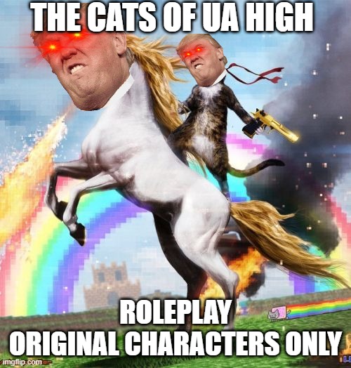 Use any quirk you want or make up your own for all I care. Just remember | THE CATS OF UA HIGH; ROLEPLAY
ORIGINAL CHARACTERS ONLY | image tagged in memes,welcome to the internets | made w/ Imgflip meme maker