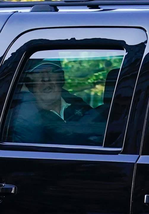 High Quality Trump in car on phone Blank Meme Template