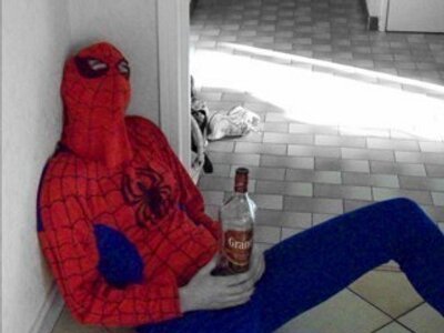 Alcoholic Spiderman Blank Meme Template