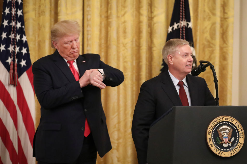 President Trump with Lindsey Graham Blank Meme Template