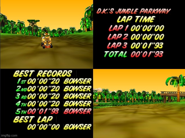 Mario Kart 64 Speedruns be like... | image tagged in broken kart 64 | made w/ Imgflip meme maker