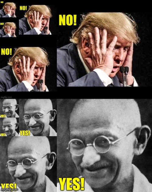 They tried to take me to rehab and I said.... | image tagged in trump loses,election 2020,mahatma gandhi rocks,gandhi,rehab,amy winehouse | made w/ Imgflip meme maker