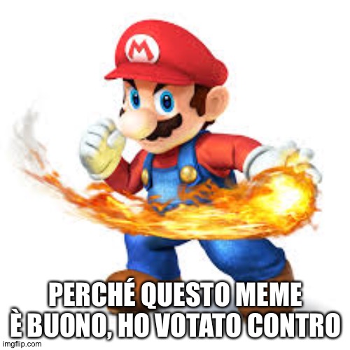 Mario Time! | PERCHÉ QUESTO MEME È BUONO, HO VOTATO CONTRO | image tagged in mario time | made w/ Imgflip meme maker