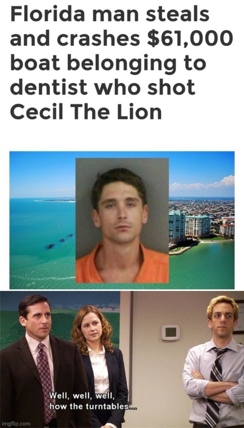 Florida man turntables | image tagged in how the turntables,florida man,memes,meme,crime,news | made w/ Imgflip meme maker