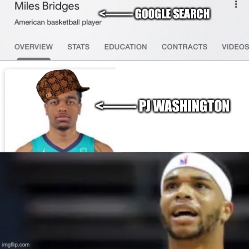 Poor Miles | image tagged in charlotte,hornets,nba,nba memes | made w/ Imgflip meme maker