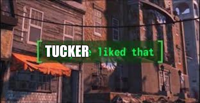 Everyone Liked That | TUCKER | image tagged in everyone liked that | made w/ Imgflip meme maker
