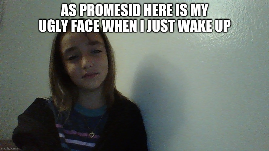 face | AS PROMESID HERE IS MY UGLY FACE WHEN I JUST WAKE UP | image tagged in morning,face | made w/ Imgflip meme maker