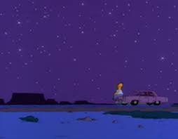 High Quality Homer Night Sky Blank Meme Template