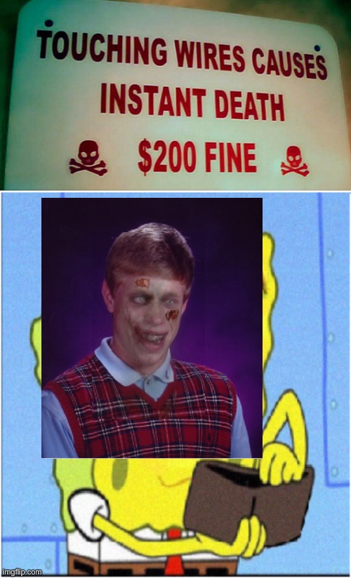 Zombie | image tagged in sponge bob money | made w/ Imgflip meme maker