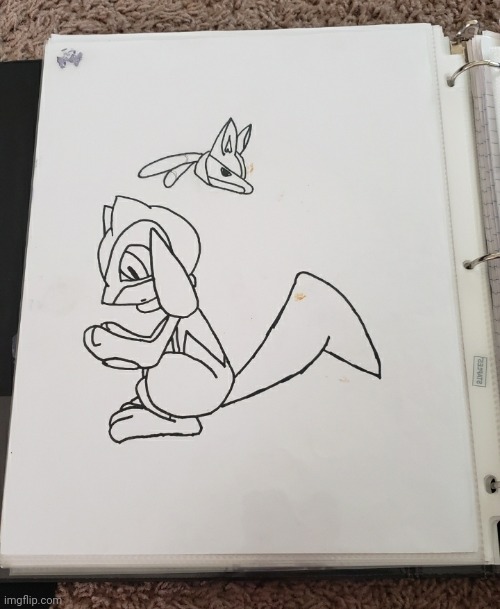 Riolu and a random Lucario head- Pokemon | made w/ Imgflip meme maker