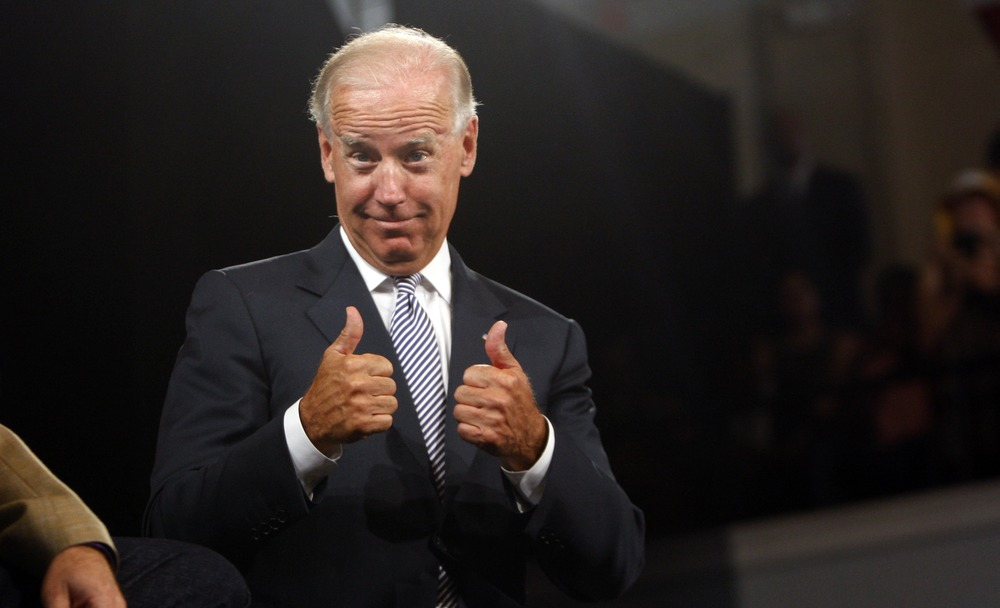 biden thumbs up 2 Blank Meme Template