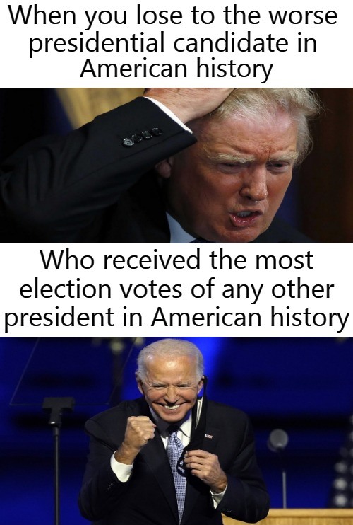 High Quality Trump Losing To The Worst Candidate In American History Meme Gen Blank Meme Template