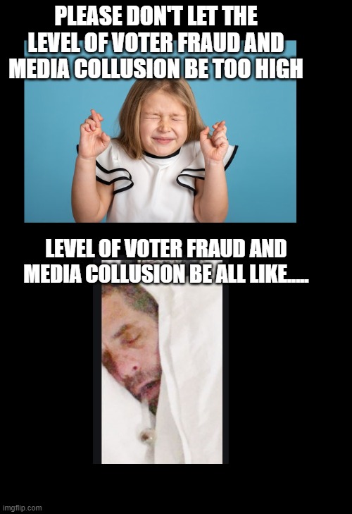 Don't be too high | PLEASE DON'T LET THE LEVEL OF VOTER FRAUD AND MEDIA COLLUSION BE TOO HIGH; LEVEL OF VOTER FRAUD AND MEDIA COLLUSION BE ALL LIKE..... | image tagged in don't be too high | made w/ Imgflip meme maker