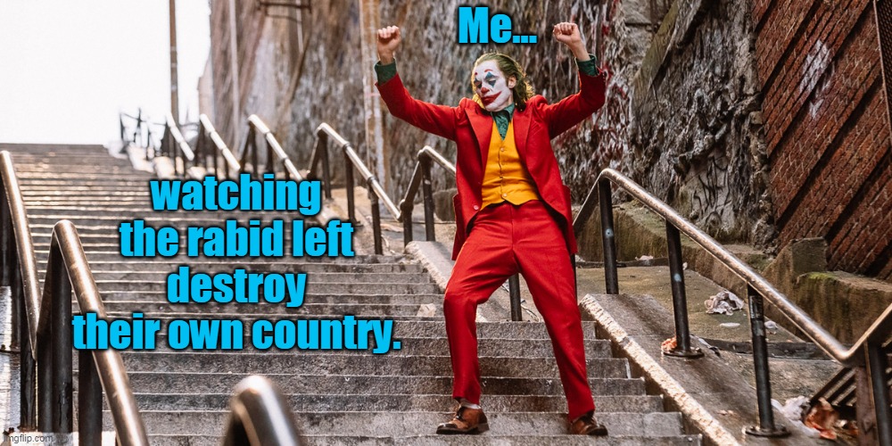 And you thought 2008-2016 was rough... LOL! | Me... watching the rabid left destroy their own country. | image tagged in joker,democrats,voter fraud,socialism,death of democracy,liberals | made w/ Imgflip meme maker