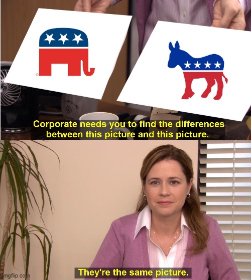 They're The Same Picture | image tagged in memes,they're the same picture,democrats,republicans,nonpartisan,bureaucracy | made w/ Imgflip meme maker
