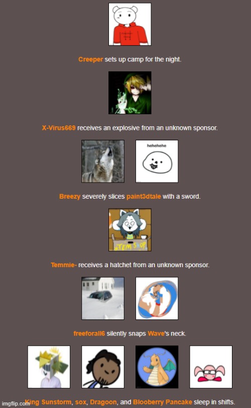 Night 1 (2) paint: what i was camo'ed | image tagged in hunger games | made w/ Imgflip meme maker