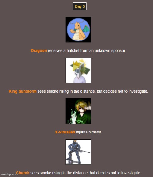 Day 3 | image tagged in hunger games | made w/ Imgflip meme maker