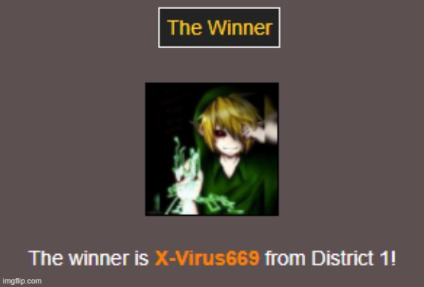 The Winner | image tagged in hunger games | made w/ Imgflip meme maker