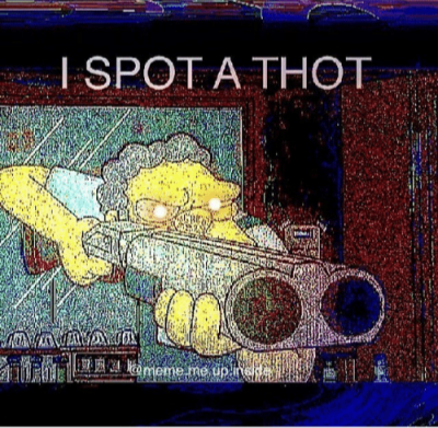 I spot a thot Blank Meme Template