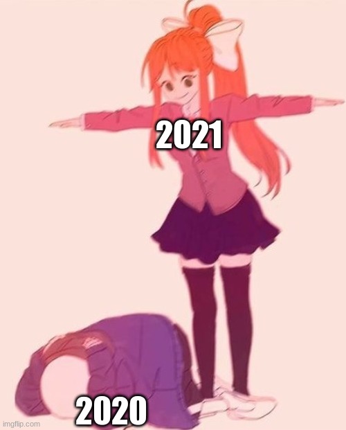 Soon The world will end | 2021; 2020 | image tagged in anime t pose | made w/ Imgflip meme maker