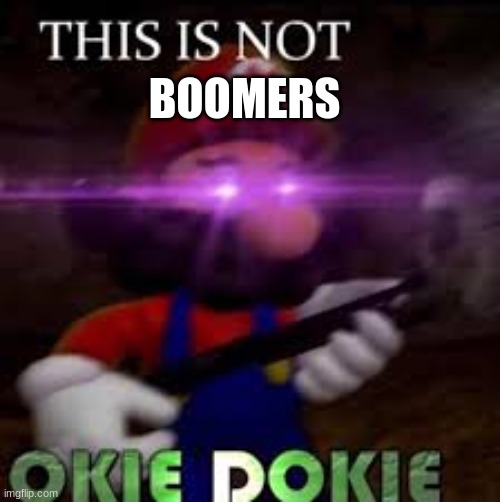 This is not okie dokie | BOOMERS | image tagged in this is not okie dokie | made w/ Imgflip meme maker