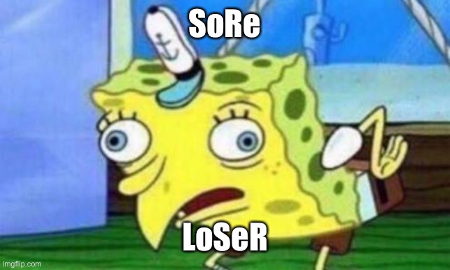 Spongebob bird | SoRe; LoSeR | image tagged in spongebob bird | made w/ Imgflip meme maker