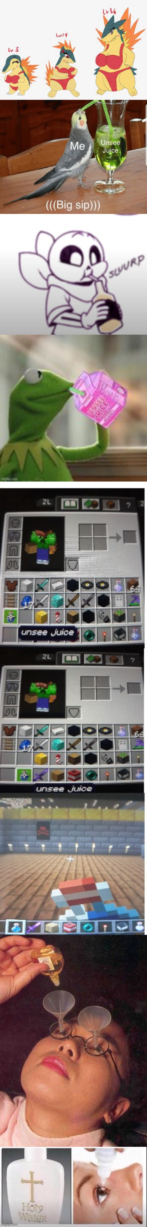 FUCK NO | image tagged in unsee juice,me with the unsee juice,kermit sipping on unsee juice,unsee juice minecraft,unsee this,holy water | made w/ Imgflip meme maker